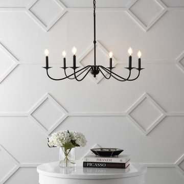 Wicklow 34.75" Bohemian Farmhouse Iron LED Chandelier